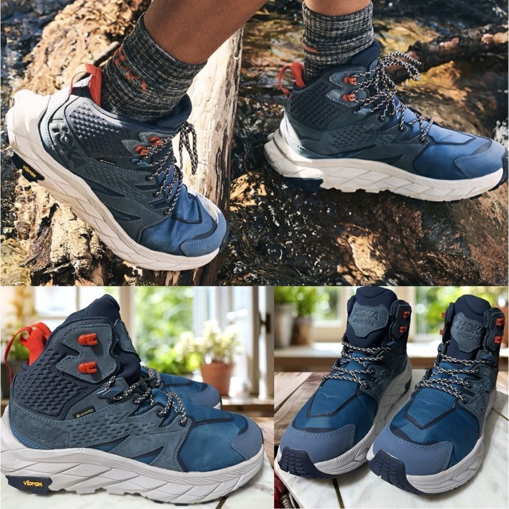 🔥🔥 HOKA GORE-TEX ANACAPA MID GTX Waterproof Trail Boots Shoes Size 9 EU 41 1/3